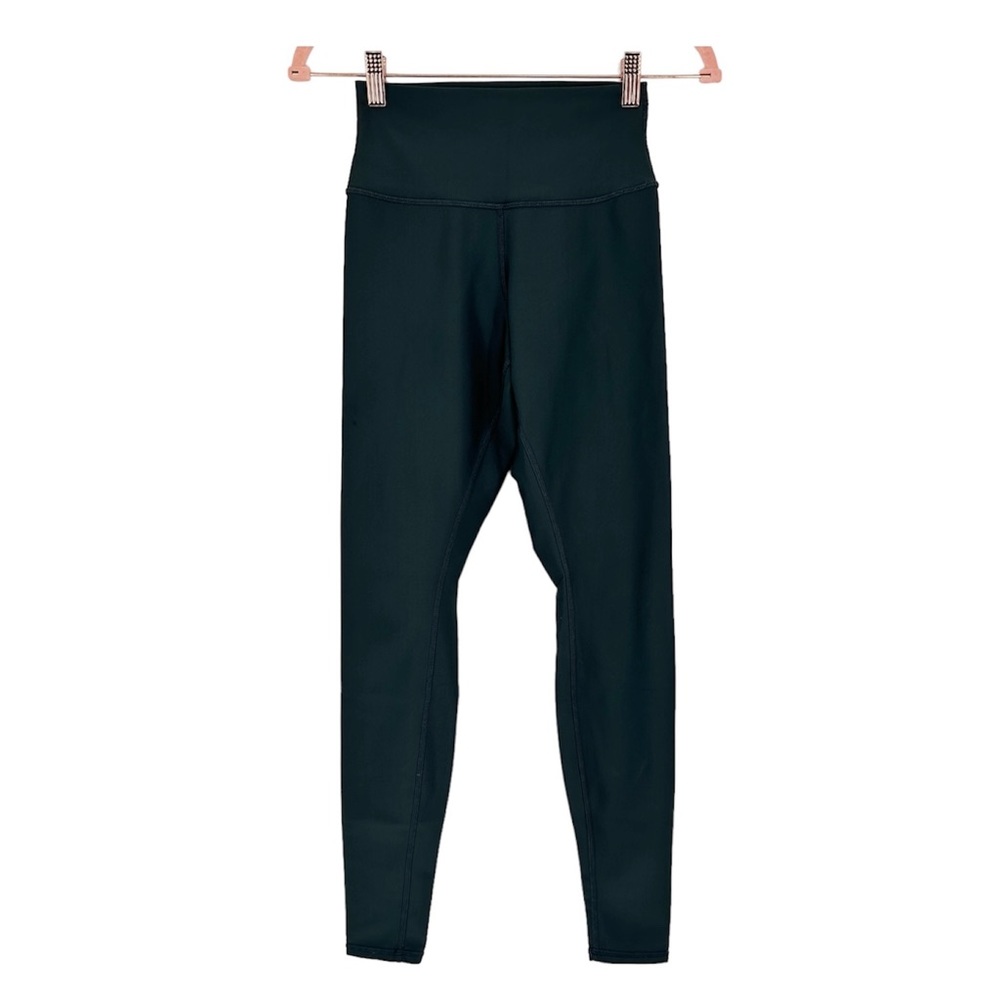 Alo Yoga Leggings Womens Small Dark Gray Airbrush Solid Neutral Athleisure